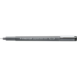 Pack de 10 - Staedtler Pigment Liner 308 Marqueur calibré - Course de 005 mm - Séchage rapide - Couleur noire