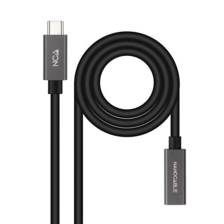 Câble Nanocable USB 32 Gen2x2 60W 4K60Hz USB-C MH - 15m - Noir