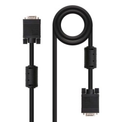 Câble SVGA Nanocable avec Ferrite HDB15 mâle vers HDB15 mâle 40 m - Couleur noire