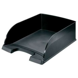 Pack de 4 - Bac à documents Leitz Plus Jumbo grande capacité - Format vertical A4 - Jusqu'à 8 unités empilables - Couleur noir