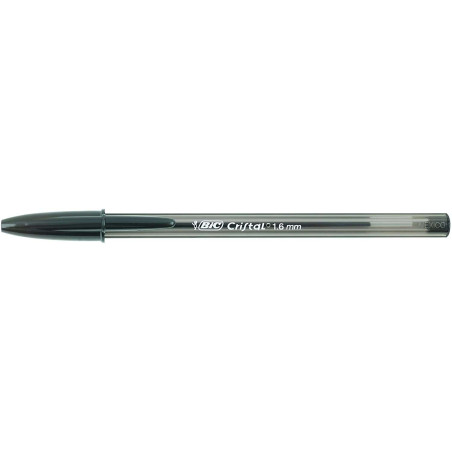 BIC Cristal Large noir 1,6 mm - lot de 50 | Stylo bille