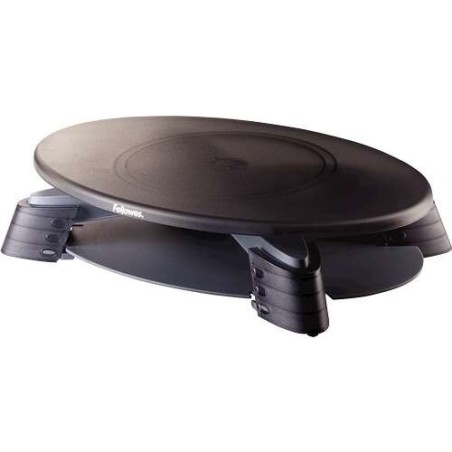 Fellowes Support d'écran rotatif à 45° - Réglage de la hauteur entre 76 mm et 114 mm - Plateau en bas - Poids maximum 14 kg
