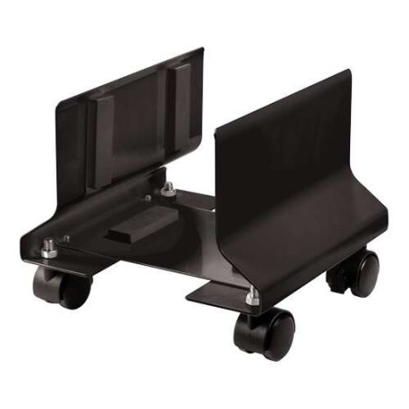 Fellowes Support PC en Métal - Réglage de 152 à 229 mm - Roues de Déplacement - Couleur Noir