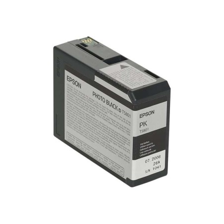 Epson T5801 Cartouche d'encre photo noire originale - C13T580100