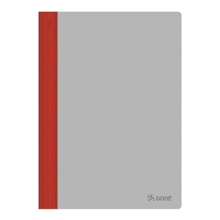 Pack de 10 - Dossier Dohe avec attache métallique - Format Folio - Dos incurvé - Couverture transparente et dos opaque