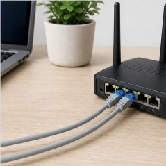 Câble RJ45 Cat.6 Aisens 2 m gris UTP AWG26 CCA