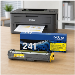 Brother TN-241Y Yellow Toner – Genuine OEM Cartridge