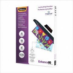 Fellowes Pochettes A3 80 microns x100 brillantes