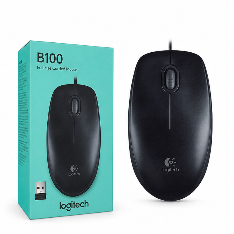 Logitech B100 Souris USB filaire noire 800 dpi