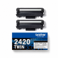 Brother TN-2420TWIN Genuine Black Toner 2-Pack