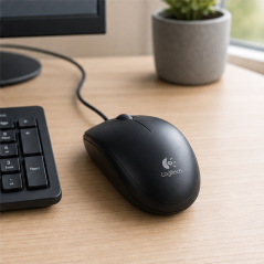 Logitech B100 Wired USB Mouse, Black 800 dpi