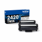 Brother TN-2420TWIN Genuine Black Toner 2-Pack