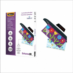Fellowes A4 80 Micron Laminating Pouches, 100 Pack