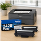 Brother TN-2420TWIN Genuine Black Toner 2-Pack