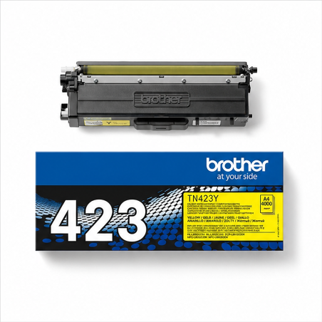 Brother TN-423Y Yellow Toner, 4,000 Pages