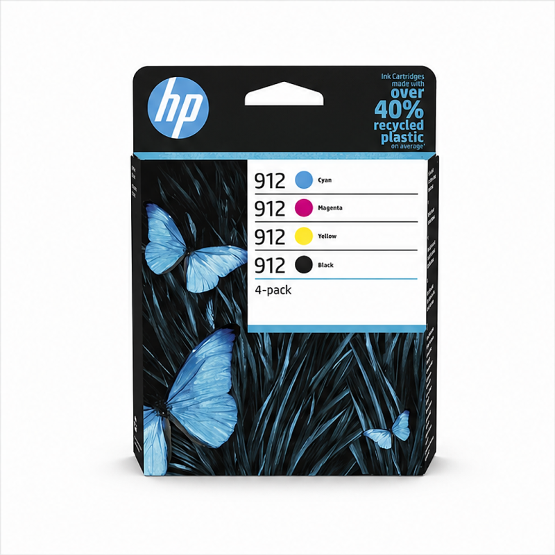 Pack de 4 cartouches d'encre originales HP 912 - 6ZC74AE