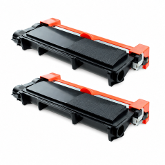 Pack de 2 toners noirs compatibles Brother TN2320/TN2310
