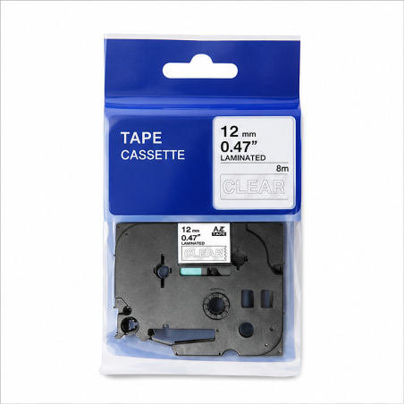 Brother TZe-135 12mm White on Clear Tape 8m