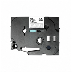 Brother TZe-135 Laminated Label Tape, White on Clear, 12mm x 8m