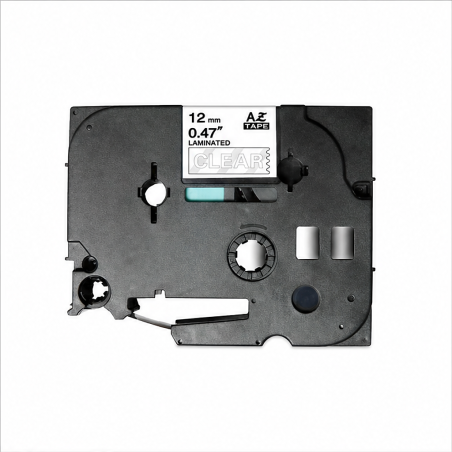 Brother TZe-135 Laminated Label Tape, White on Clear, 12mm x 8m