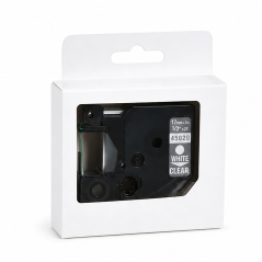 Compatible DYMO D1 45020 White Clear 12mm x 7m
