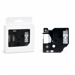 Compatible DYMO D1 45020 White Clear 12mm x 7m