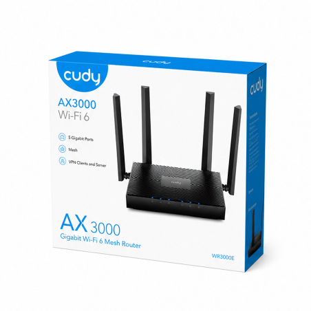 Cudy WR3000E AX3000 Mesh Wi‑Fi 6 Gigabit