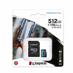 Kingston Canvas Go! Plus 512 Go microSD U3 V30 A2