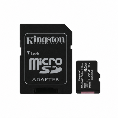 Kingston Canvas Select Plus 64GB microSDXC Card, Class 10 UHS-I, A1, with SD Adapter