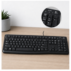 Logitech K120 Corded USB Keyboard with Number Pad