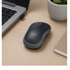 Logitech M185 Wireless Mouse, 1000 DPI, Gray