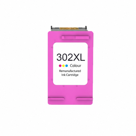 Cartouche d’encre tricolore remanufacturée HP 302XL, 18 ml