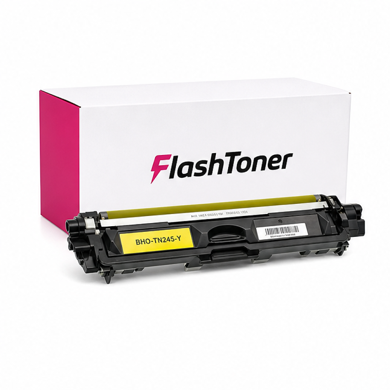 FlashToner Compatible Brother TN241/TN245/TN242/TN246 Yellow Toner Cartridge