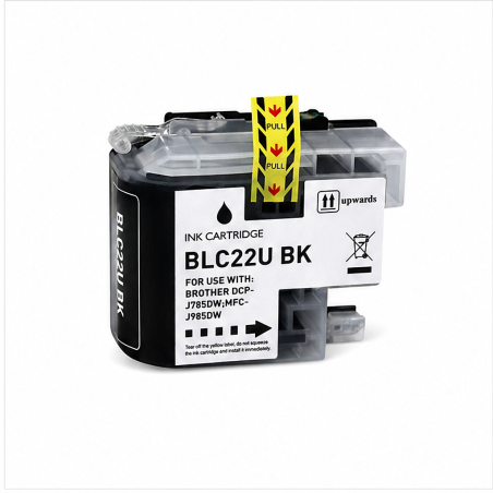 Cartouche d’encre noire compatible Brother LC22U – remplace LC22UBKBP