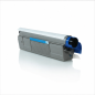 Toner cyan compatible OKI C610 - Remplace 44315307