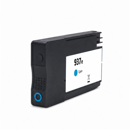 Cartouche d'encre cyan compatible HP 937e XL pigmentée