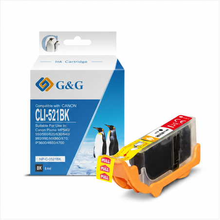 Canon CLI-521BK Black Cartridge 2933B001 | G&G
