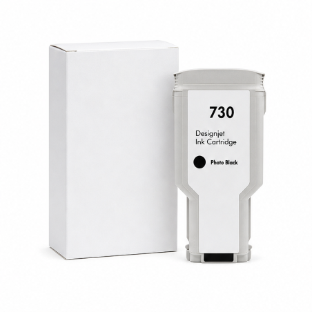 HP 730 noire photo 300 ml P2V73A | Cartouche HP