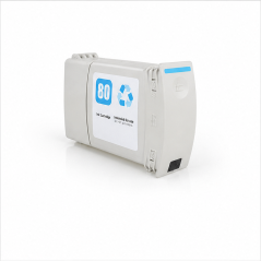 Cartouche Compatible HP 80 Cyan 350 ml FlashToner