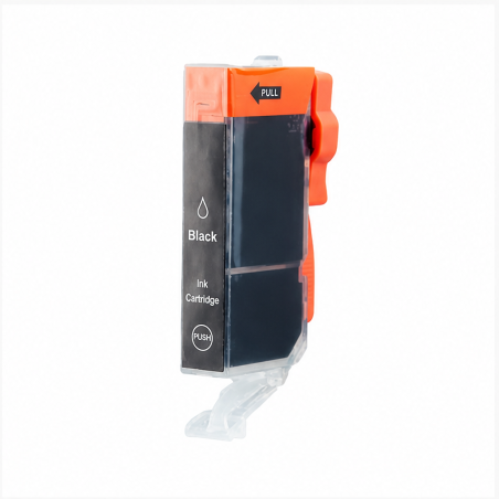 Compatible Canon CLI-521BK Black Ink Cartridge, 9 ml
