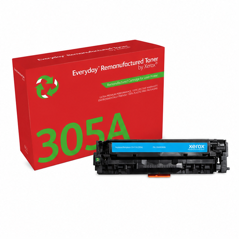 Toner cyan remanufacturé Xerox Everyday 006R03804 pour HP 305A CE411A