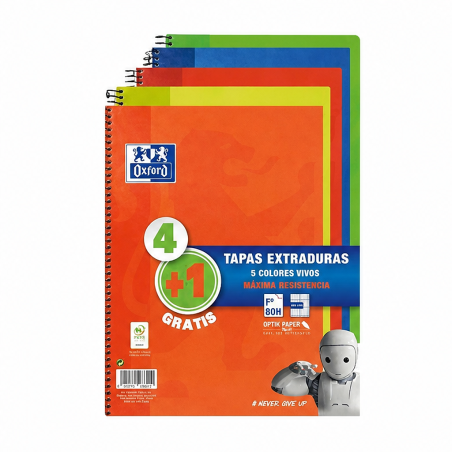 Oxford Classic Cahiers spirale Folio 4x4