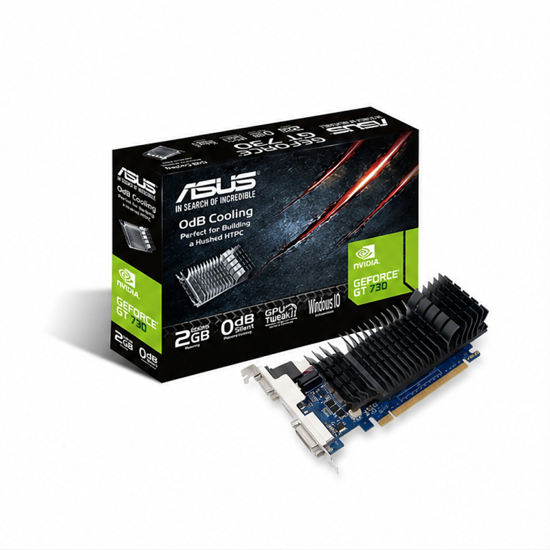 Carte graphique ASUS GeForce GT 730 2 Go GDDR5 Compatible profil bas