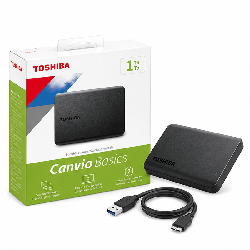 Toshiba Canvio Basics 1TB Portable External Hard Drive