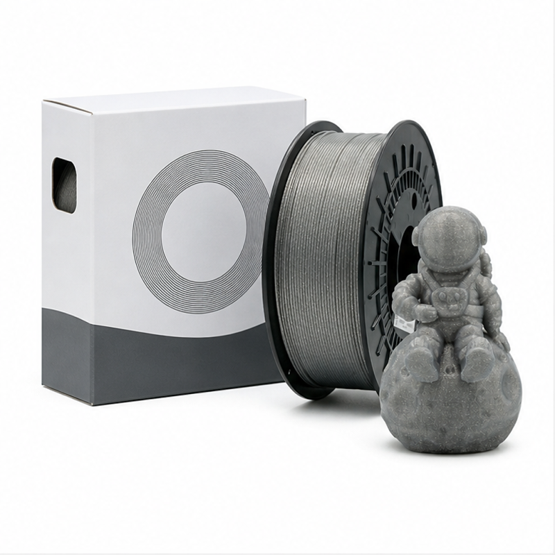 3D PLA Glitter Filament Silver 1.75 mm 1 kg