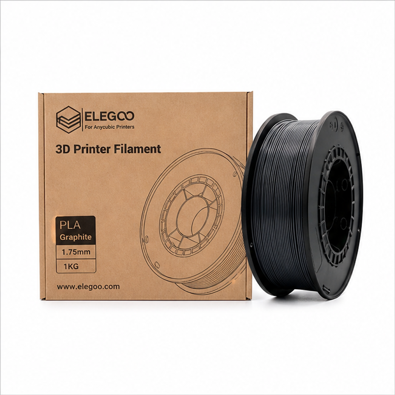 Compatible 3D PLA Filament 1.75 mm 1 kg Graphite