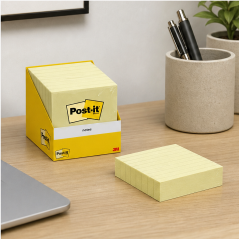 Post-it notes adhésives 76x76 mm jaune clair - lot de 10