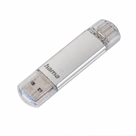Clé USB Hama Laeta USB 3.0 OTG 32 Go argent USB-C/USB-A