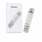 Hama Laeta USB 3.0 OTG 32GB USB-C/USB-A Flash Drive Silver