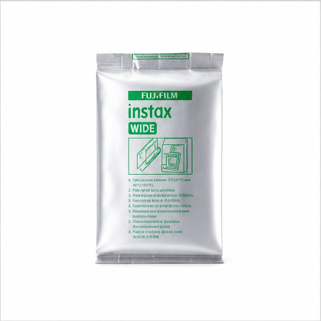 Film instantané compatible Fujifilm instax Wide, pack de 2 x 10 vues